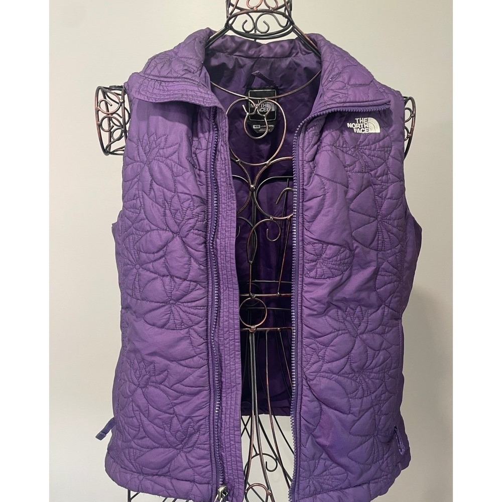 The North Face Tamburello Quilted Insulated Vest Purple Womens Medium Fall EUC